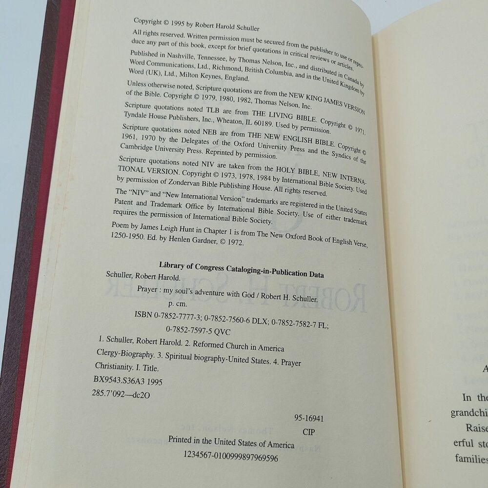 Prayer: My Soul's Adventure With God Robert H. Schuller 1985 - Picture 10 of 10